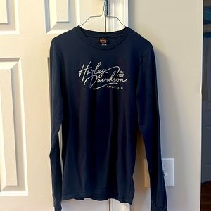 Harley Davidson long sleeve Tee- NAVY small